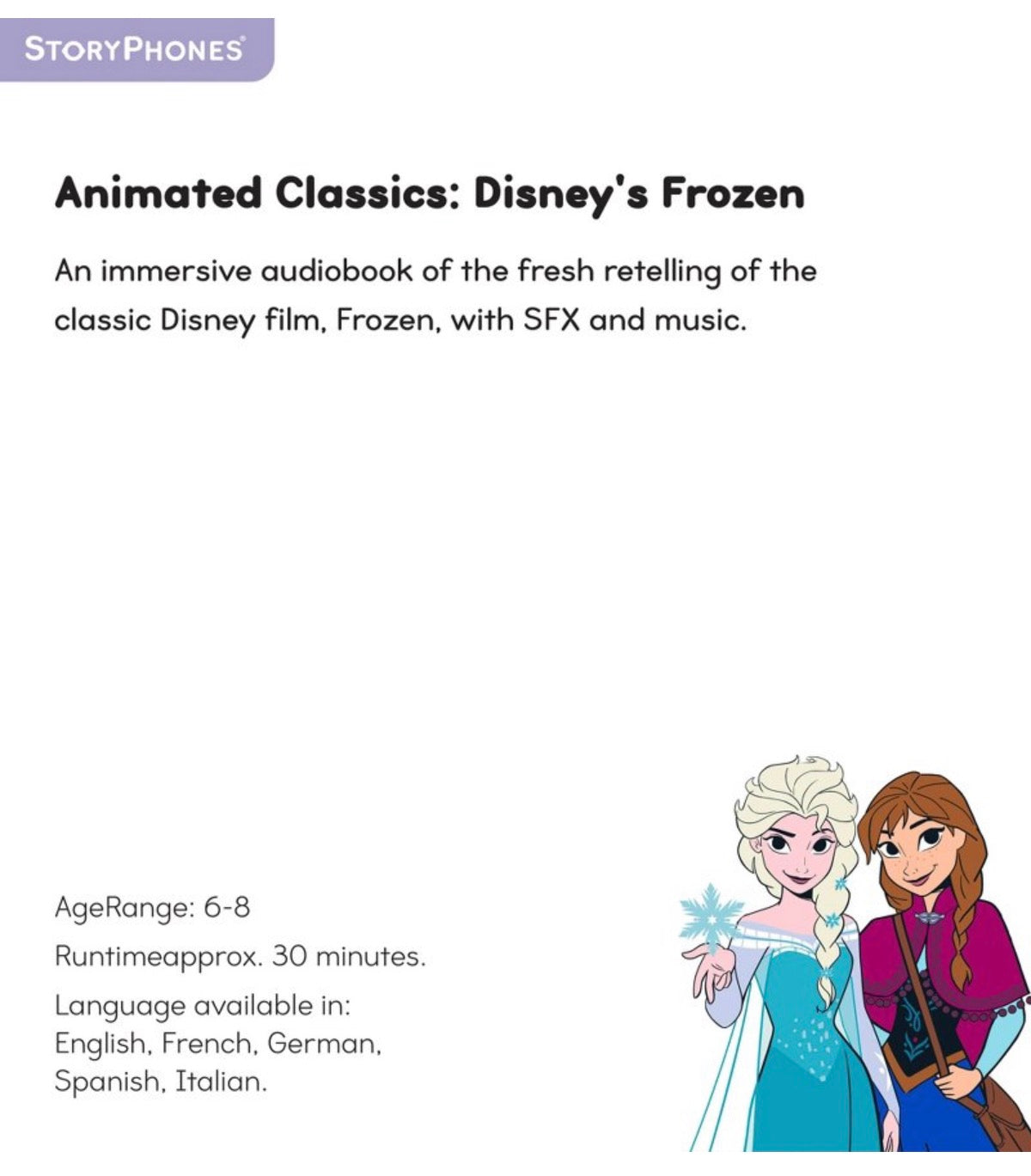 Disney StoryPhones Frozen StoryShield | Audio Stories with Sound Effects and Music