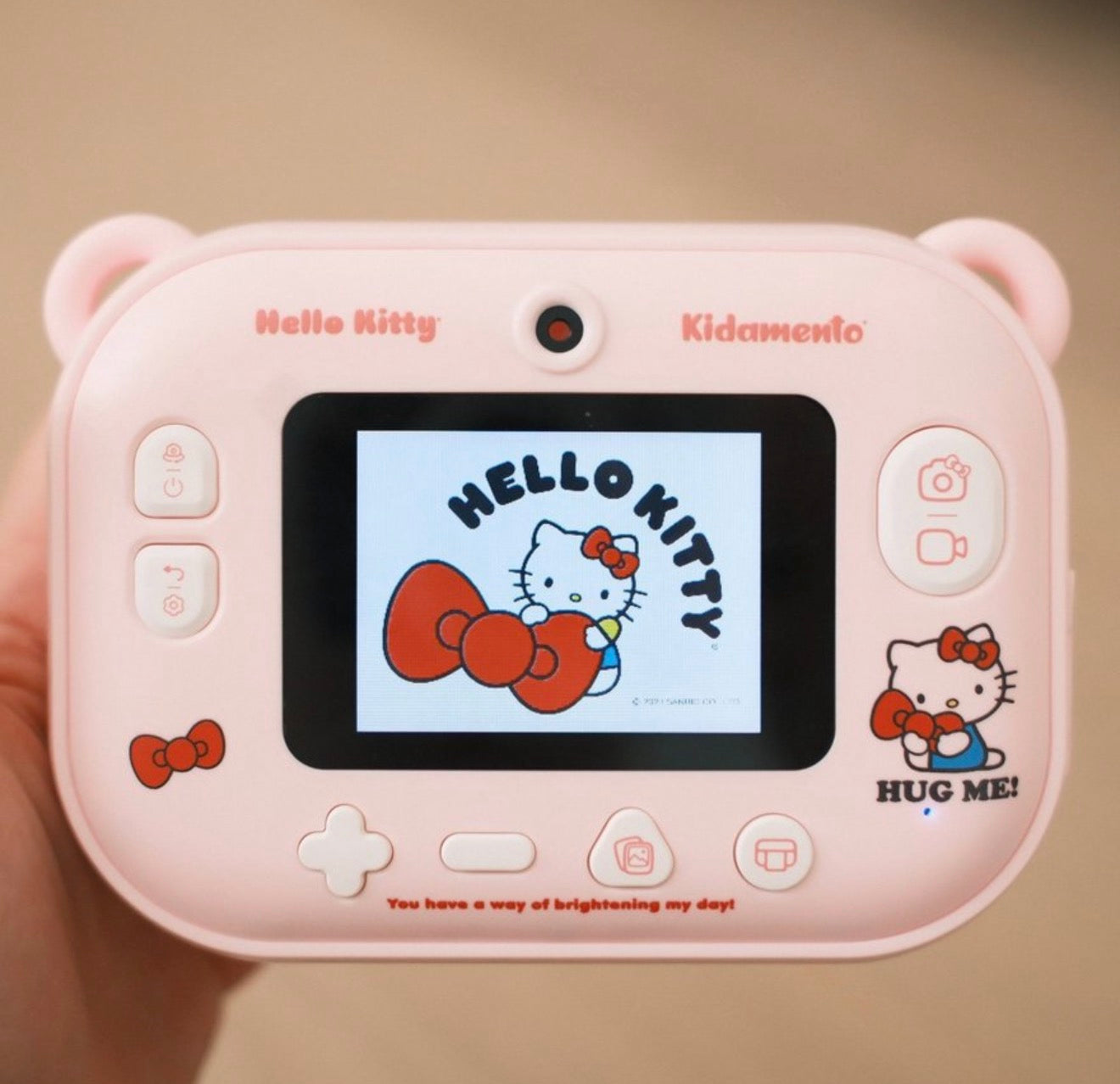 Hello Kitty × Kidamento Kids Digital Camera – 32GB, Rechargeable, Dual Lens, Pink