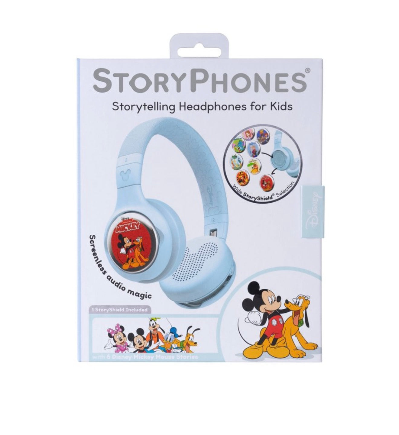 Disney StoryPhones Storytelling Bluetooth Wireless Kids Headphones – Mickey Edition | Hybrid Wired/Wireless